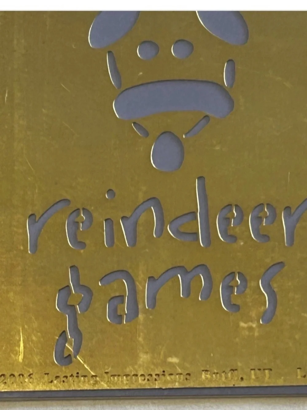 2006 Lasting Impressions Brass Reindeer Stencil